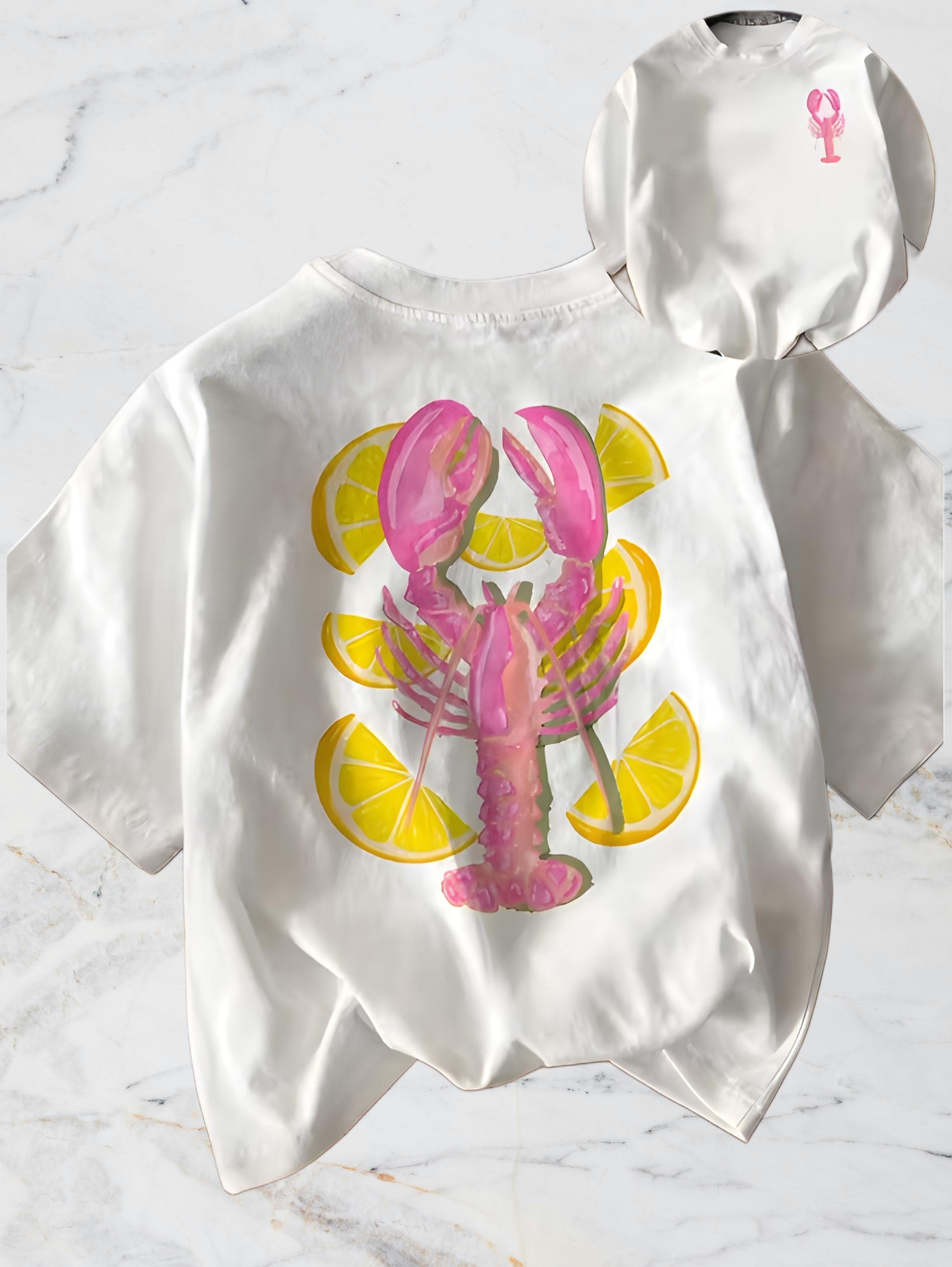 Lobster and Lemons Oversized Tee
