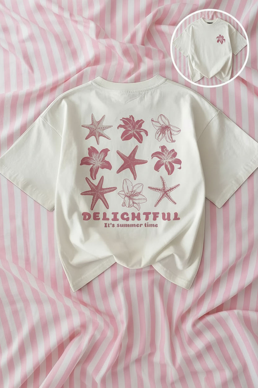 "Delightful" Oversized Tee